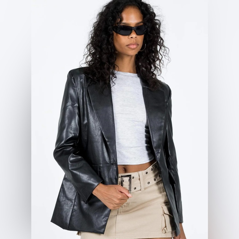 Oversized Leather Jacket
